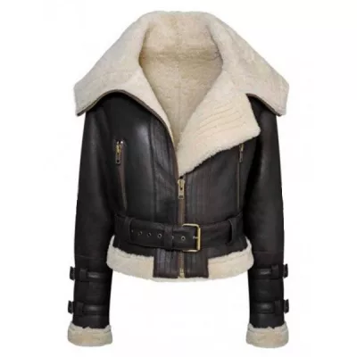 B3 Sheepskin Aviator Flight Fur Shearling Bomber Jacket