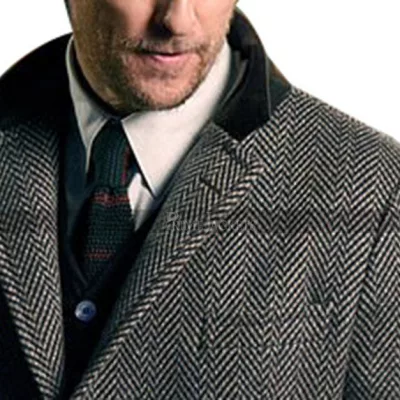 The Gentlemen Mickey Pearson Grey Wool Coat