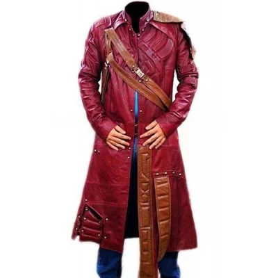 Guardians of Galaxy 2 Star Lord Chris Pratt Leather Coat
