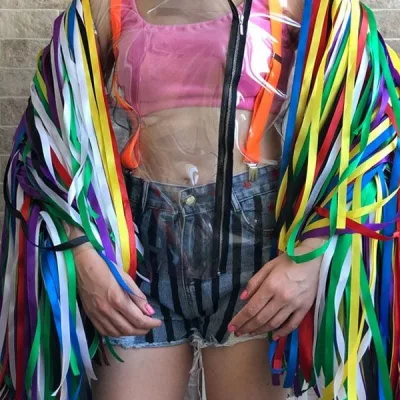 Harley Quinn Birds Of Prey Caution Tape Jacket