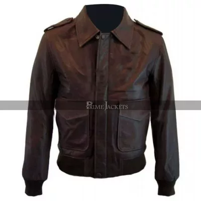 Vintage Fit 1930's Classic Bomber Biker Leather Jacket