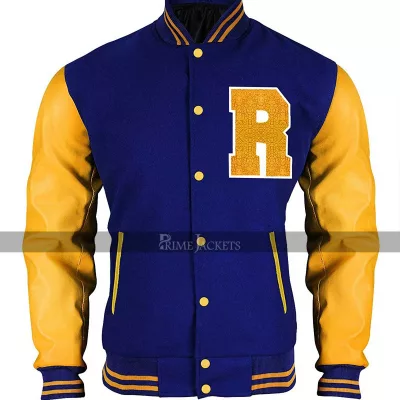 River dale KJ Apa Letterman Blue Bomber Varsity Jacket
