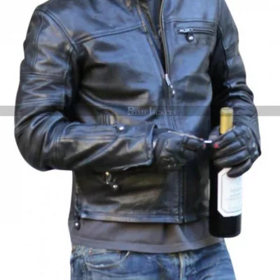KRGT-1 Motorcycle Keanu Reeves Black Leather Jacket