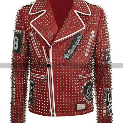 Brando Punk is Pride Studded Motorcycle Jacket