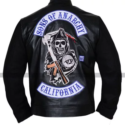 Sons of Anarchy Jax Teller Motorcycle Jacket Vest With Patches S7