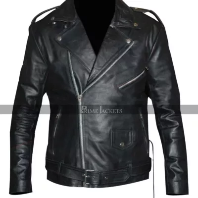 Wrestler Triple H Black Leather Jacket