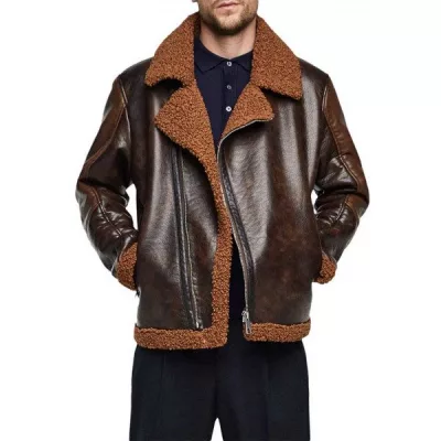 Dean Ambrose Shearling Leather Jacket