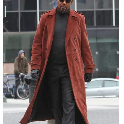 Shaft Samuel L Jackson Brown Coat