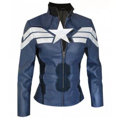 Captain America Winter Soldier Women Blue Costume Jacket
