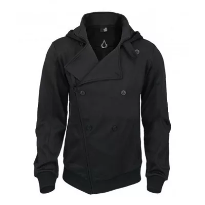 Assassin's Creed Callum Lynch Black Leather Hoodie Jacket