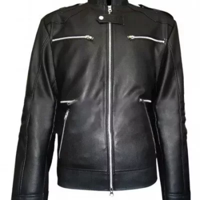 Breaking Bad S5 Jesse Pinkman Black Leather Jacket